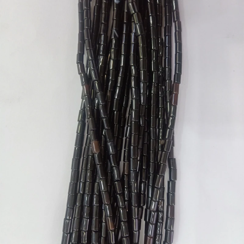 

3x5mm Tube Shape Natural Black Agates Stone Beads For Jewelry Making DIY Loose Beads Bracelet Necklace Accessories 15''