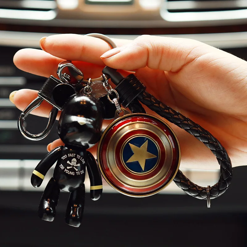 Мстители Marvel Молот Мьёльнир брелок Капитан Америка щит Халк брелок в форме маски Бэтмена брелки Прямая поставка - Цвет: 1