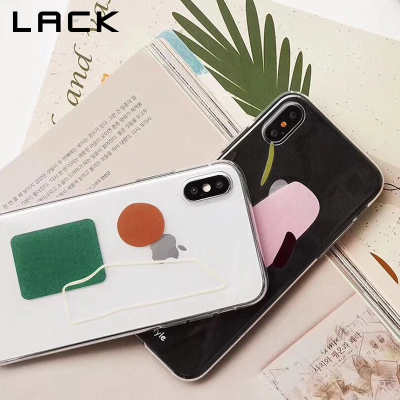 Абстрактный геометрический чехол для iPhone X 6 S 7 8 Plus ультратонкий из ТПУ задняя