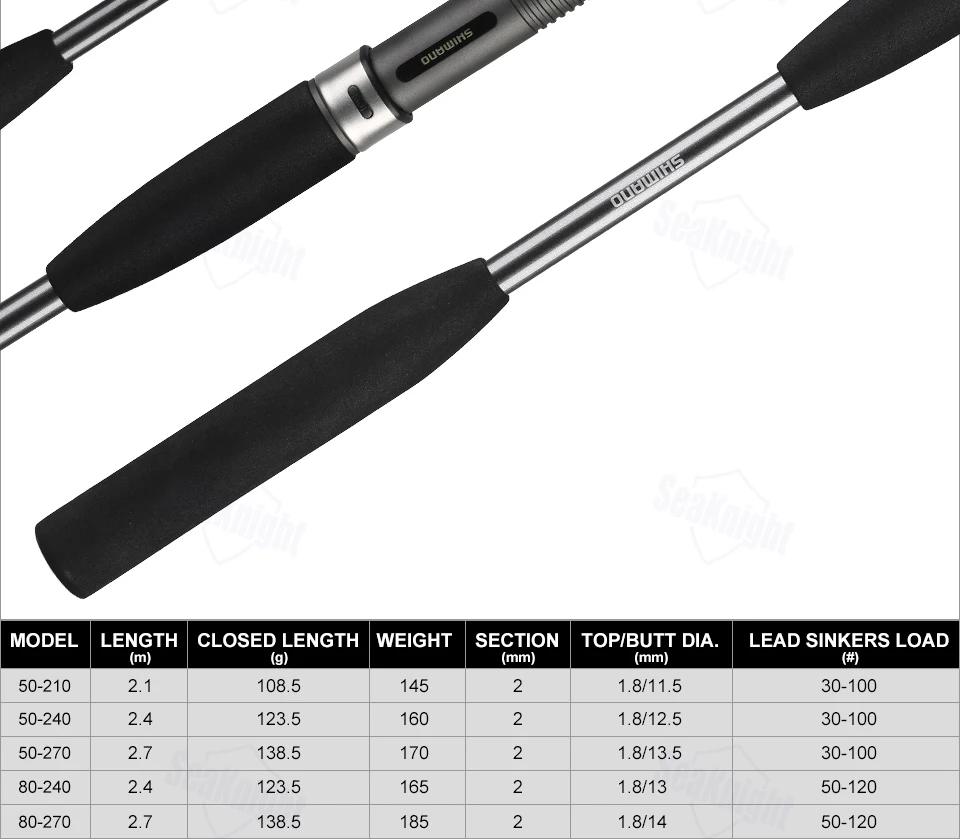 SHIMANO Праздничная морская 73 Удочка 50-240 80-270 2 секции кольца Fuji катушка сиденье лодка рыболовные снасти 2,1 М 2,4 М 2,7 м