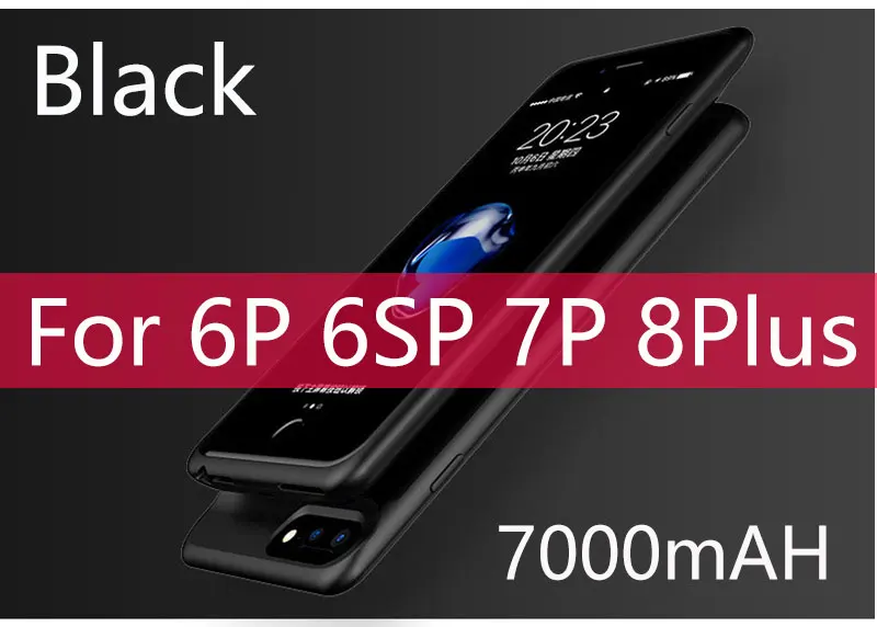As Picture Show 5000 мАч ультра тонкий внешний чехол для зарядки телефона для iPhone 6 6s 7 8 7000 мАч чехол для аккумулятора телефона для iPhone 6 6s 7 8 Plus - Цвет: As Picture Show