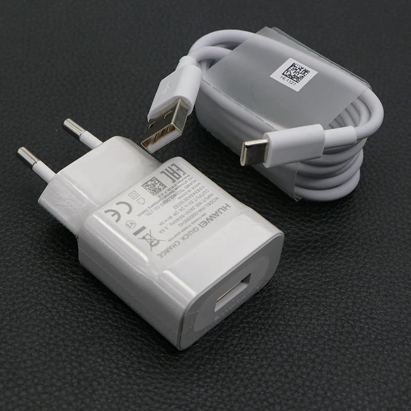 

Huawei Fast Charger Quick Charge Adapter 9V2A Note 8 9 V8 V9 P10 pro P9 Plus Play M5 M6 Nova 2 3e 4 4e Mate8 USB Type C Cable