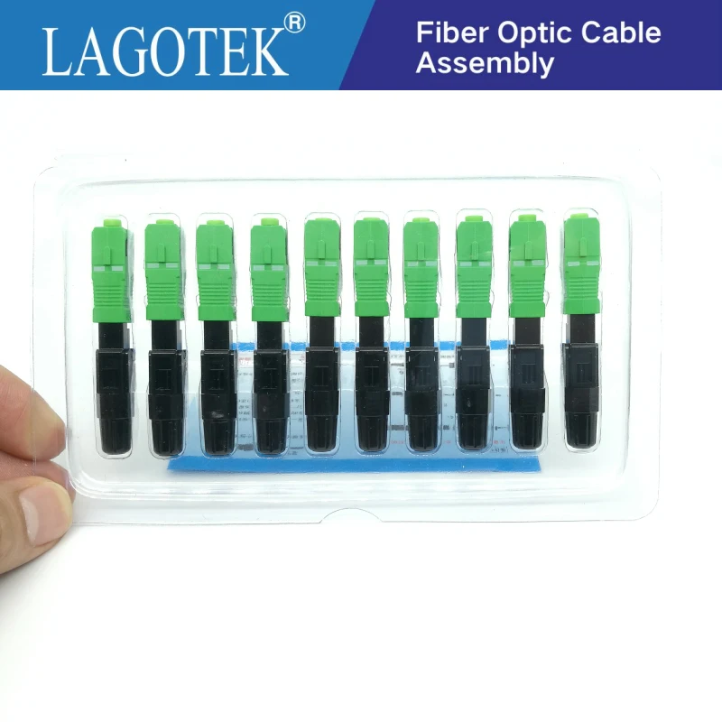 100 шт. FTTH SC APC Одномодовый волоконно оптический Быстрый разъем Бесплатная