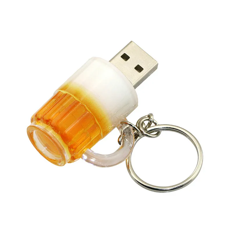 Wholesale Beer Cup USB Flash Drive 128GB 256GB 16GB 32GB 64GB Pendrive Waterproof Pen 2.0 Stick Memory | Компьютеры и офис