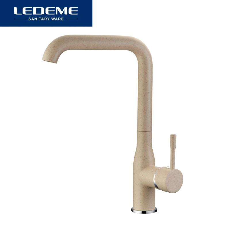 ledeme new kitchen faucet surface finishing brass black spray paint colorful brass main material kitchens faucets single handle free global shipping