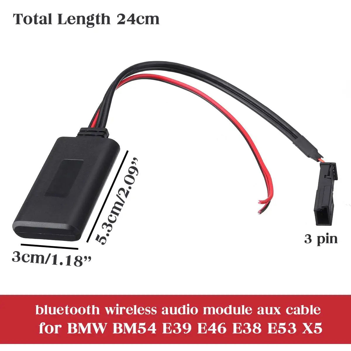Автомобильный bluetooth модуль AUX IN Audio Радио адаптер 3-контактный для BMW BM54 E39 E46 E38 E53 X5