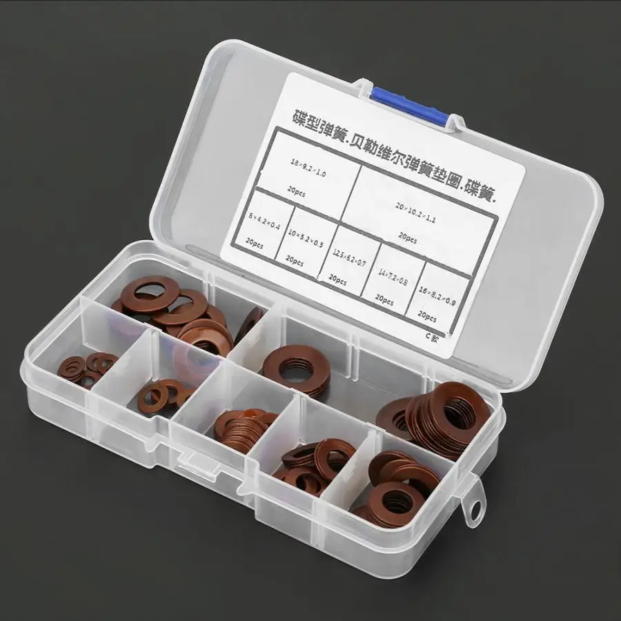 7 размеров компрессионная пружина Диск шайба прокладка диск из нержавеющей стали