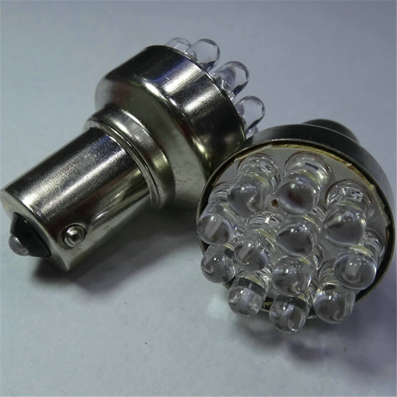 KEYECU 50 шт. 1156 1157 12LED S25 автомобильная светодиодная лампа для резервного включения