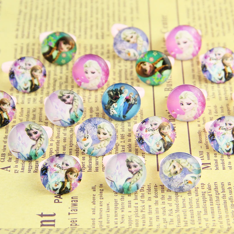 100 шт. милое детское кольцо с героями мультфильмов для девочек и Kinder Lucite свадебное