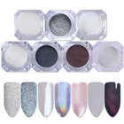 1 коробка зеркальная пудра Лазерная Радужная пудра красочный сахар блеск для ногтей 3D кошка Магнитная Пыль для ногтей УФ гель пигмент