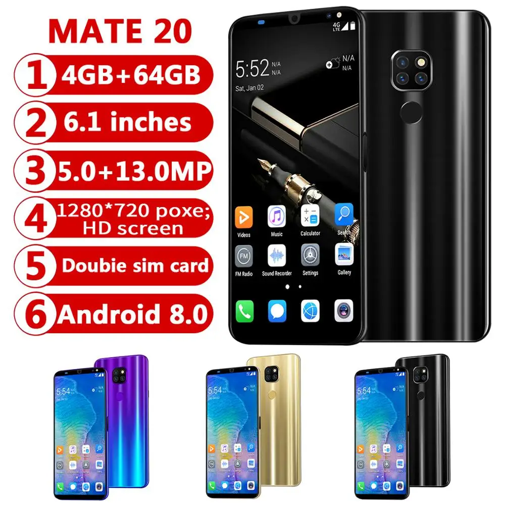 CHAOAI смартфон на Android 4 Гб + 64 Mate20 Pro 6 1 дюйма полноэкранный 8 ядер разблокировка лица