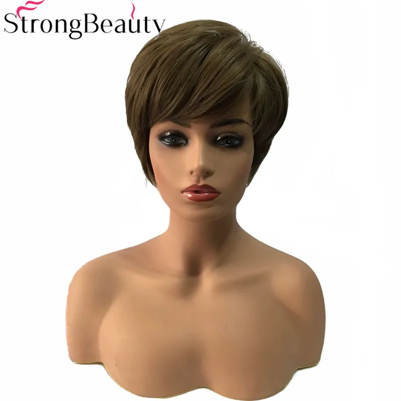

StrongBeauty Short Straight Synthetic Wigs Heat Resistant Hair Wig