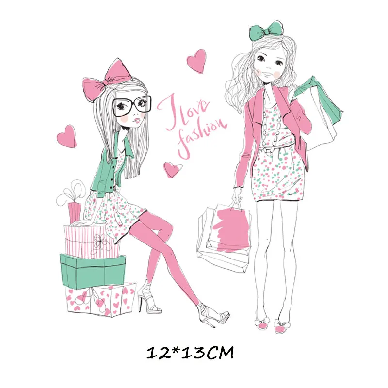 Нашивка с рисунком девушки единорога Совы термоклейкие нашивки для одежды DIY