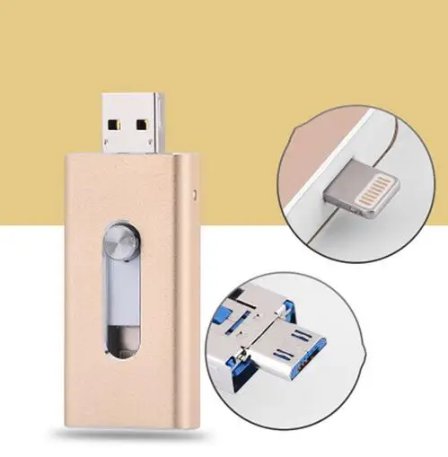 Новый Usb 3.0 Flash Drive Для iPhone 7/6/6 s Plus/5S/5/5c Ручка диск HD Memory Stick Micro Mobile OTG Pendrive 8/16/32/64 ГБ