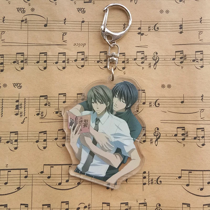 Брелок для ключей с подвеской Fujoshi Anime Keychian Sekai ichi Hatsukoi Onodera Ritsu Takano Masamune Doubleside 1 шт. 6
