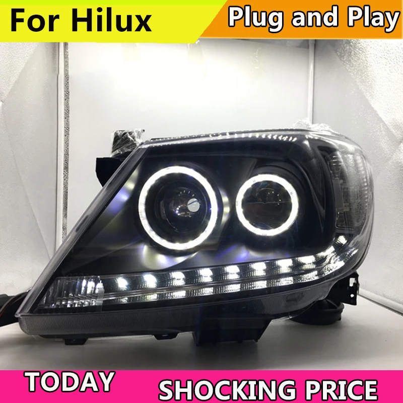 

Car Revo Head light for Toyota Hilux headlight 2008-2014 Vigo LED headlights with Xenon Lens and DRL Front lamp