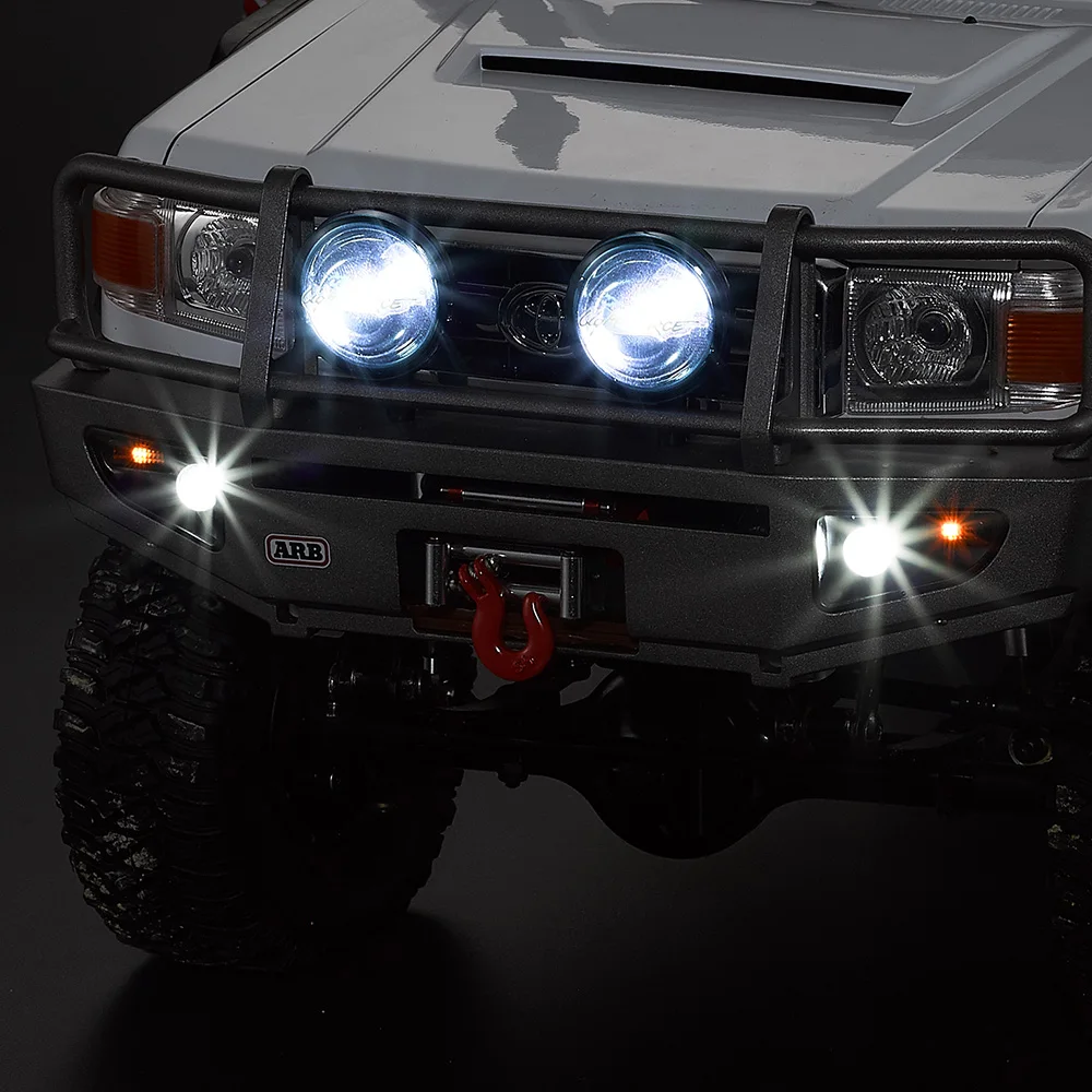 Передний бампер из сплава со светодиодный светильник лампой для RC4WD TF2 LWB Axial SCX10 2