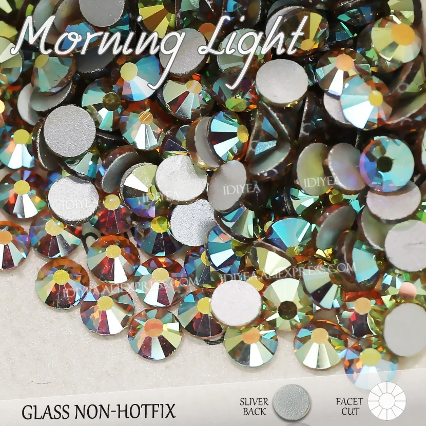 Аксессуары для ногтей Morning Light новые цветные стразы из SS3-SS30 стекла все 3d маникюра