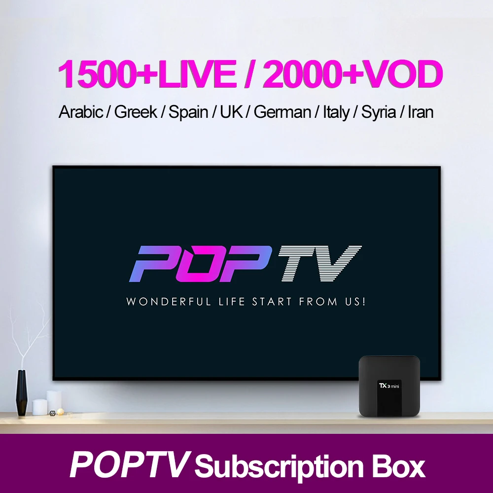 TVpao POPTV IPTV русские арабские индийские каналы VODs стабильный IPTV обновление услуг для Android Box Setup Box