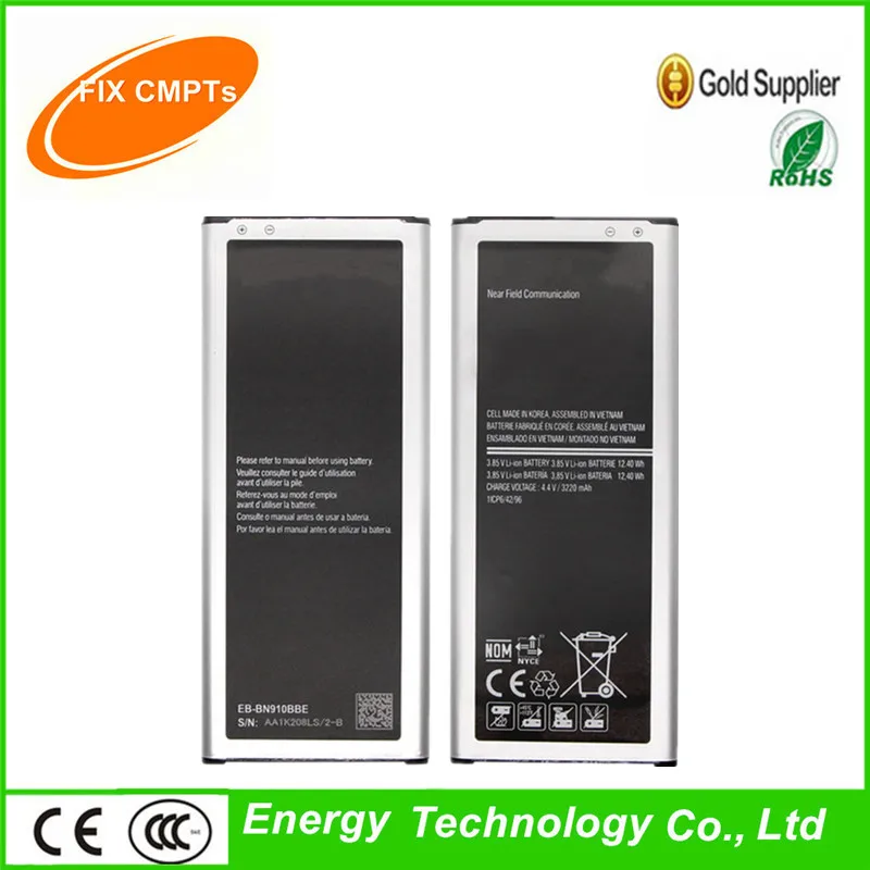 100% Тесты оригинальный Батарея EB BN910BBE для samsung Galaxy Note 4 N910 N910A N910U N910F N910H N910V 3220