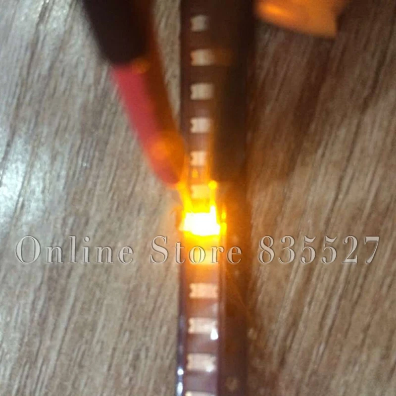 

100pcs/lot 3216 1206 yellow SMD lamp beads ultra bright LED light emitting diode leds highlight Luminous tube