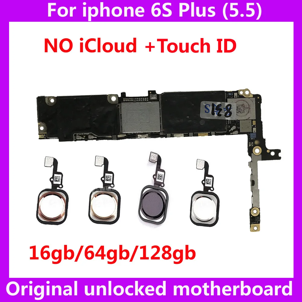 Материнская плата iCloud разблокированная IOS системная для iphone 6S Plus с/без touch ID 16 Гб 64