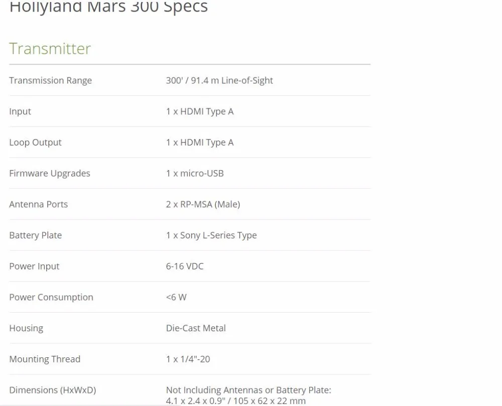 HOLLYLAND Mars 300 300FT HDMI 1080P фото передатчик для камеры изображения беспроводной HD видео передачи приемник Mars300