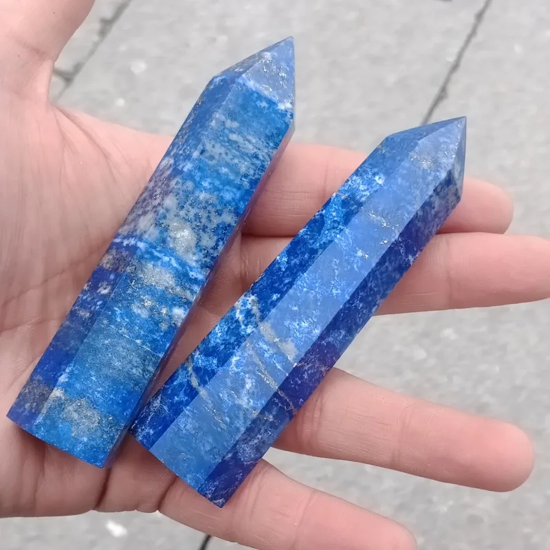 DHXYZB 1 кг 9-10 см натуральный лазурита палочка точка ласуритовый камень кристальная