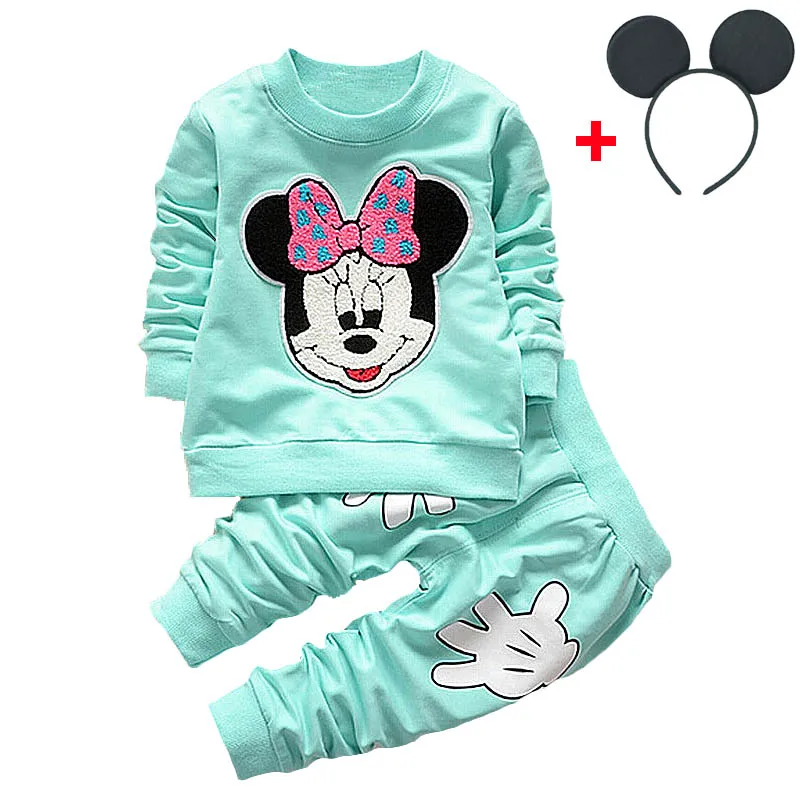 Disney Frozen/Рождественская одежда для маленьких девочек осенняя одежда для досуга с длинными рукавами с героями мультфильмов брюки Одежда для новорожденных девочек Детские комплекты Bebes - Цвет: Set And Accessories