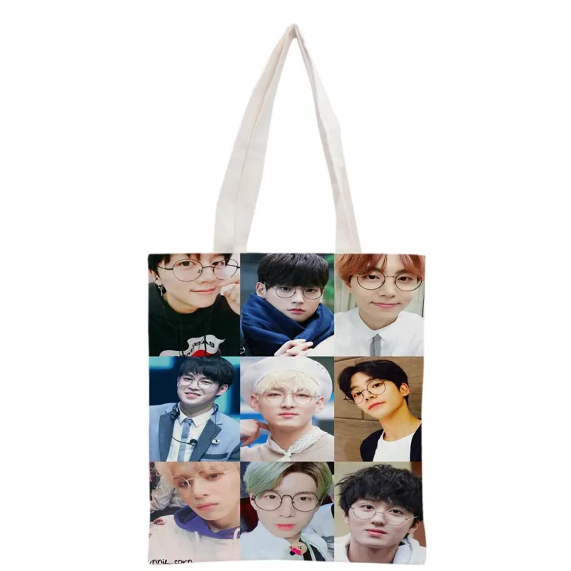 Новое поступление на заказ KPOP SF9 печатная Холщовая Сумка женская сумка пляжная Дорожная сумка Портативная сумка для покупок - Цвет: 3