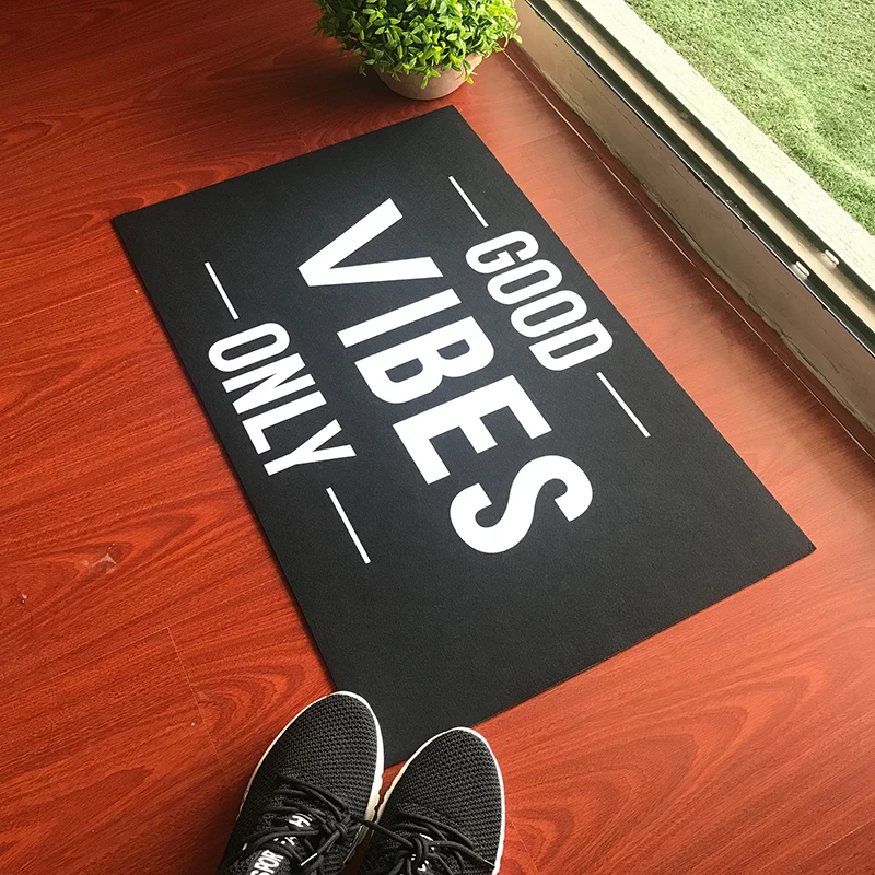 Хороший Vibes Только дверной коврик Современный нескользящий акварельный морской