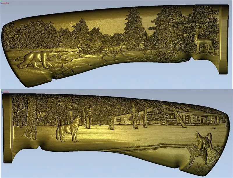 3D модель для рельефа ЧПУ в формате STL knife_handle 5|3d model for cnc|model 3d3d cnc |