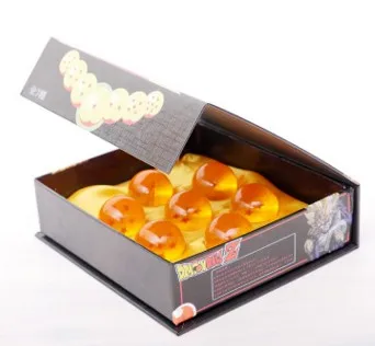 With in box yellow Аниме Драконий жемчуг Z 7 воздушный шарик с рисунком звезд 3,5 см Фигурки игрушки новые в коробке Драконий жемчуг кристалл ПВХ Коллекция Полный комплект розничная торговля - Цвет: With in box yellow