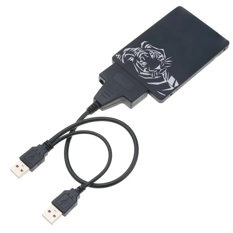 Кабель адаптер Kebidu с двумя USB 2 0 на SATA 22Pin для 5 дюймового жесткого диска внешним