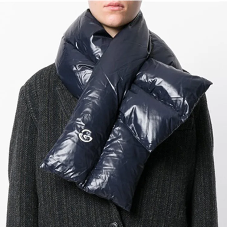 

Шарф с имитацией пуха и перьев для женщин и мужчин, зимний шарф, воротник, кольцо, плотные теплые однотонные шарфы для влюбленных, 112*20 см