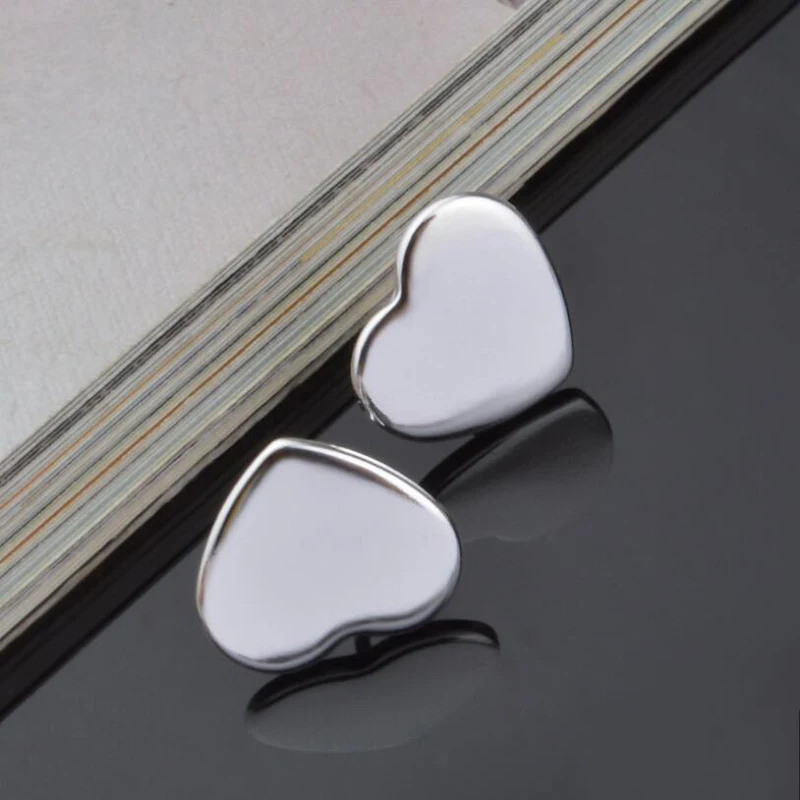 KOFSAC Popular 925 Silver Stud Earrings For Women Jewelry Cute/Romantic Vintage Heart Lady Engagement Accessories Hot | Украшения и