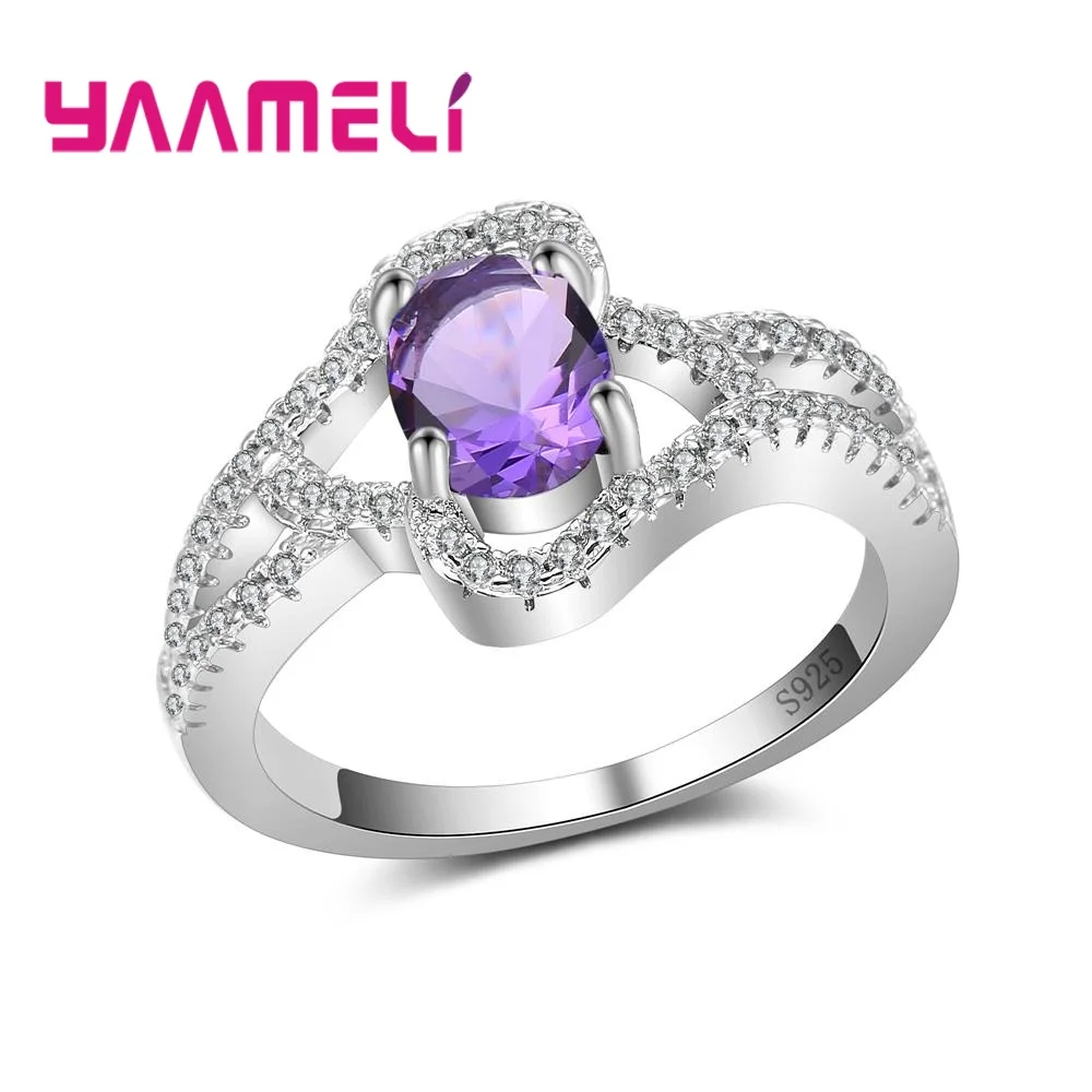

Wedding Engagement Gorgeous 925 Sterling Silver Finger Band Rings For Women Bridal Best Quality Clear CZ Stone Anel