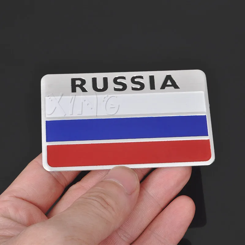 Наклейка для автомобиля с российским флагом Эмблема BMW Audi VW Ford Nissan Toyota Kia Lada Honda