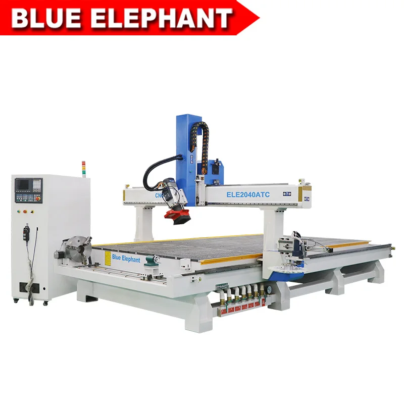 Blue Elephant woodworking 3D CNC Router for Furniture Engraving Machine Taiwan SYNTEC control system | Инструменты