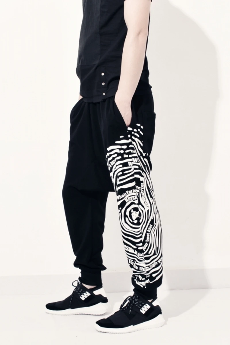 Новинка весна-лето 2017 Мужская одежда модные повседневные брюки с большим шаговым