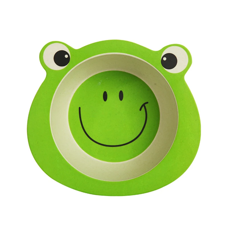 Frog Bowl Детское питание блюдо из бамбукового волокна детская посуда рис оригинальность моделирование обслуживание тарелка детский сад защита сломанная чаша - Цвет: Frog Bowl
