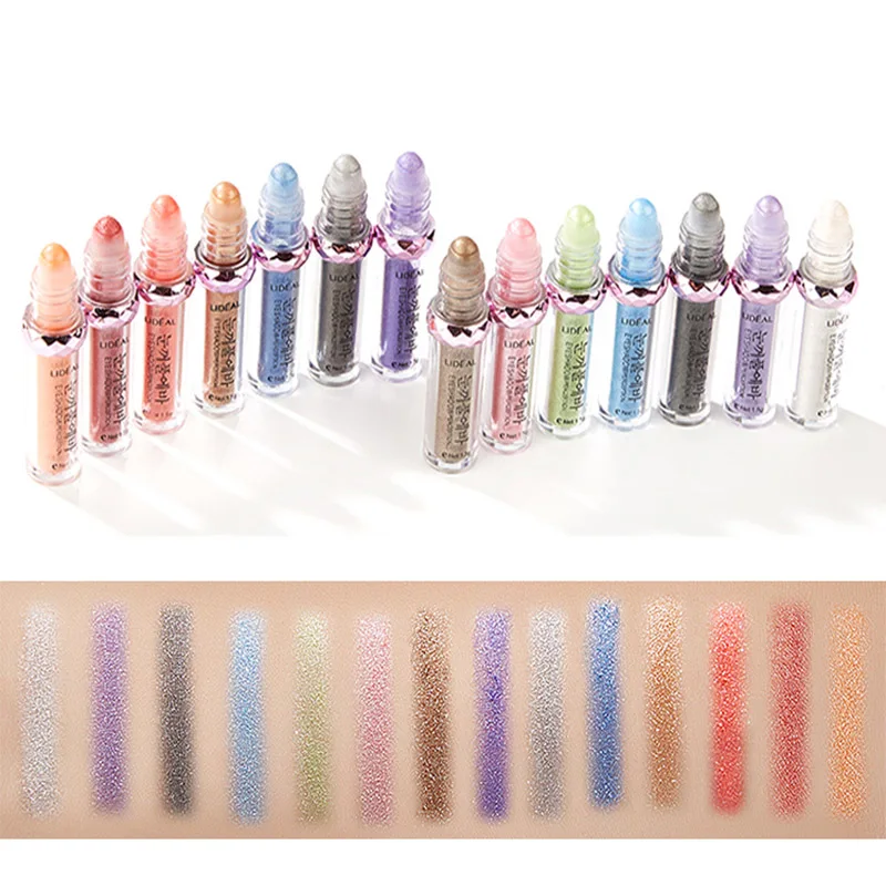 Новинка 14 цветов шариков для век shimer Gold Eyeshadow Pen женщин и девушек долговечные