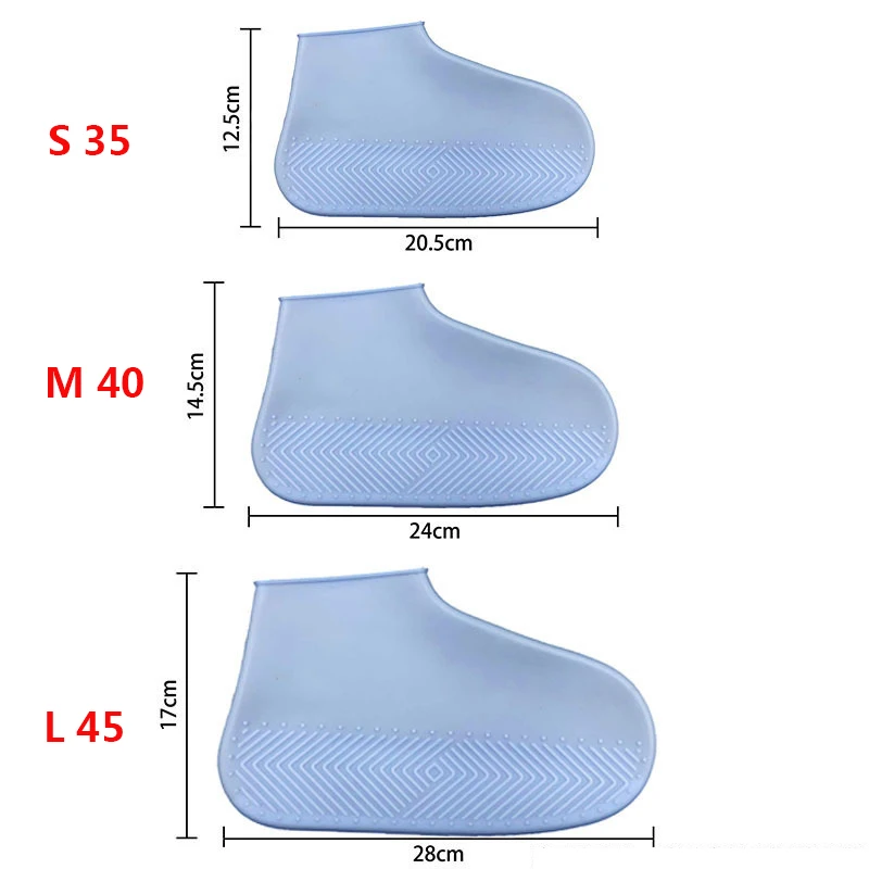 Outdoor Waterproof Silicone Covers Shoe Protectors Rainproof Skidproof Over Shoes Boots Rain Socks For Cycling Camping Fishing