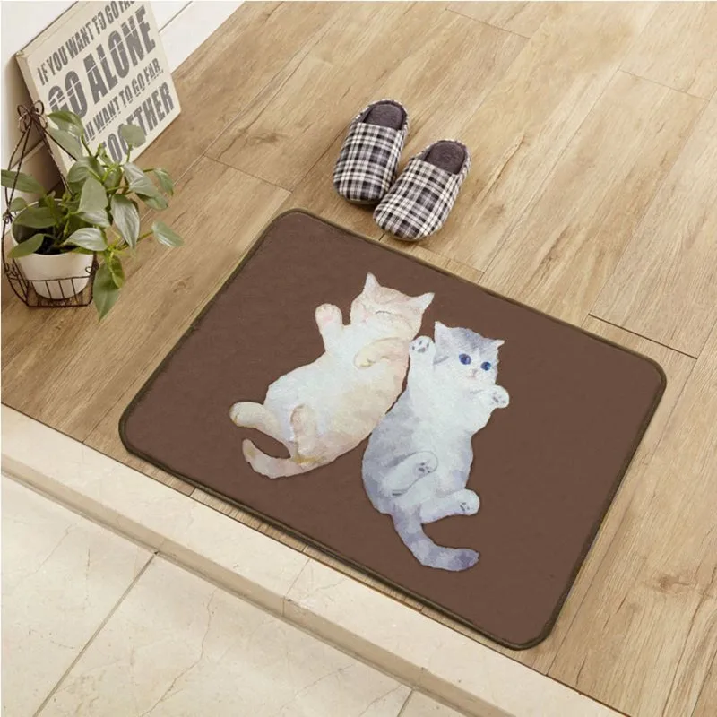 

Cartoon cute cat combination creative Carpet Kids Entrance Bathroom Anti-slip mat Child living room Carpet Baby Bay window Rug