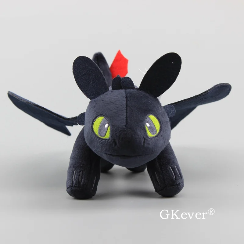 Toothless 40cm Как приручить дракона Беззубик и светильник Fury Плюшевые игрушки куклы крутые мягкие животные 25-55 см 5 размеров детский подарок - Цвет: Toothless 40cm