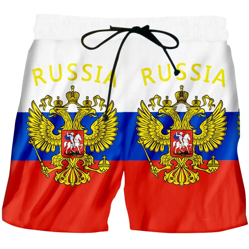 Размера плюс 6XL России повседневные шорты для мужчин модные 3d российский Орел
