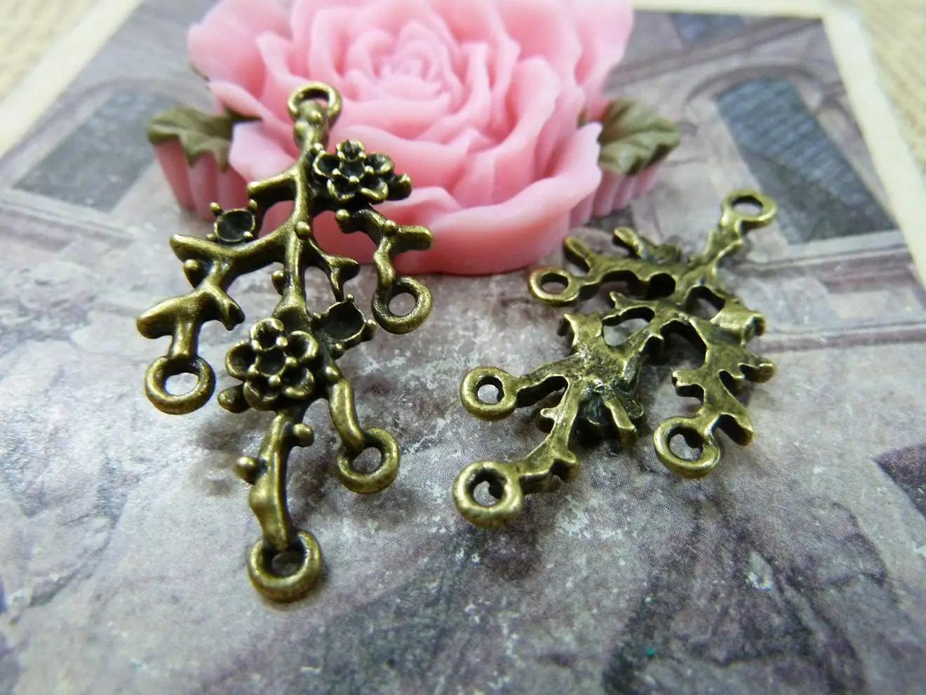 

Diy ancient bronze branches c1205 17x35mm ree shipping