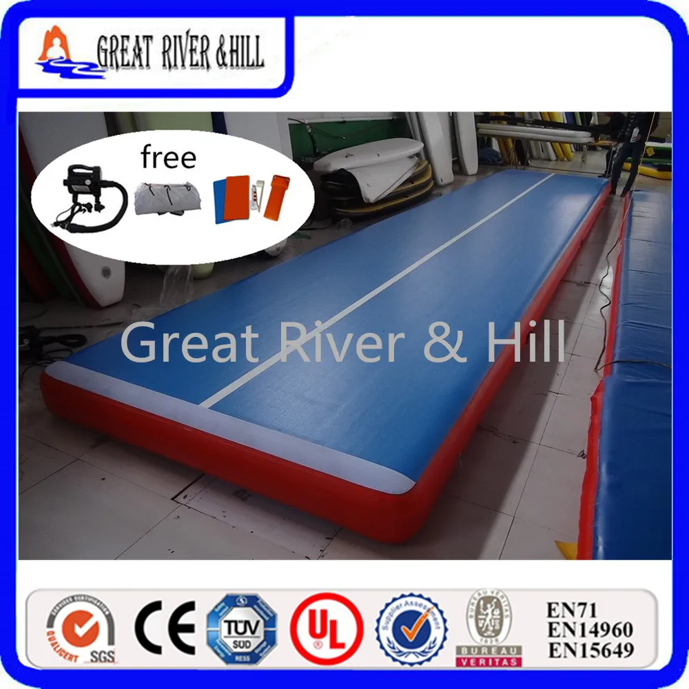 

Great river & hill air track 10m x2m x20cm training mats for gymnastics with free pump
