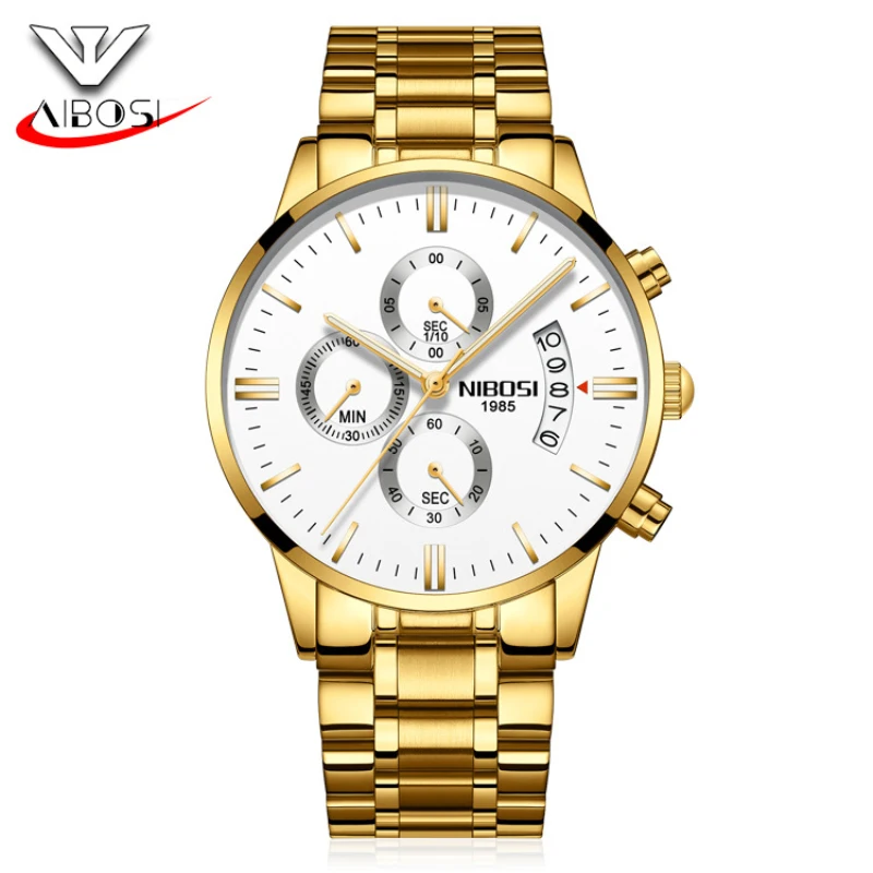 NIBOSI мужские часы Топ Бренд роскошные Бизнес водонепроницаемые модные
