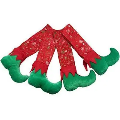 Set Of 1 Elf Hat Christmas Theme Chair Back Covers And Table Leg Xmas | Дом и сад